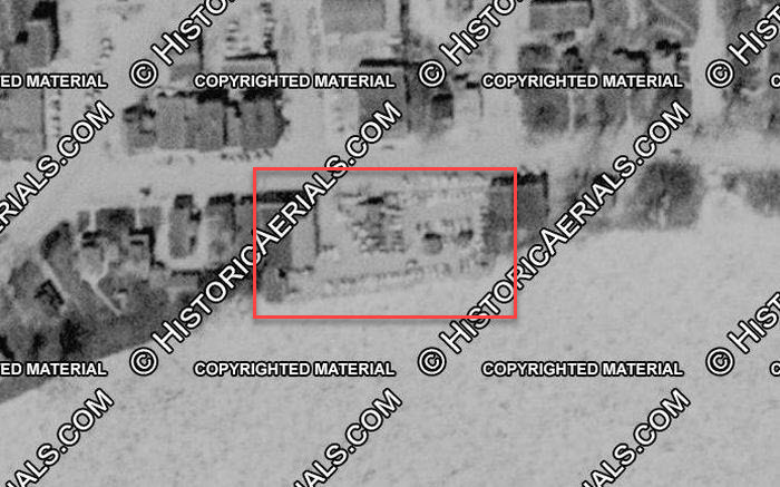 Dick Morris Chevrolet (Walled Lake Chrysler Plymouth) - 1951 Aerial (newer photo)